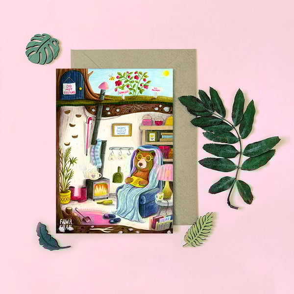 Bear Card - Blank Card - Greeting Card