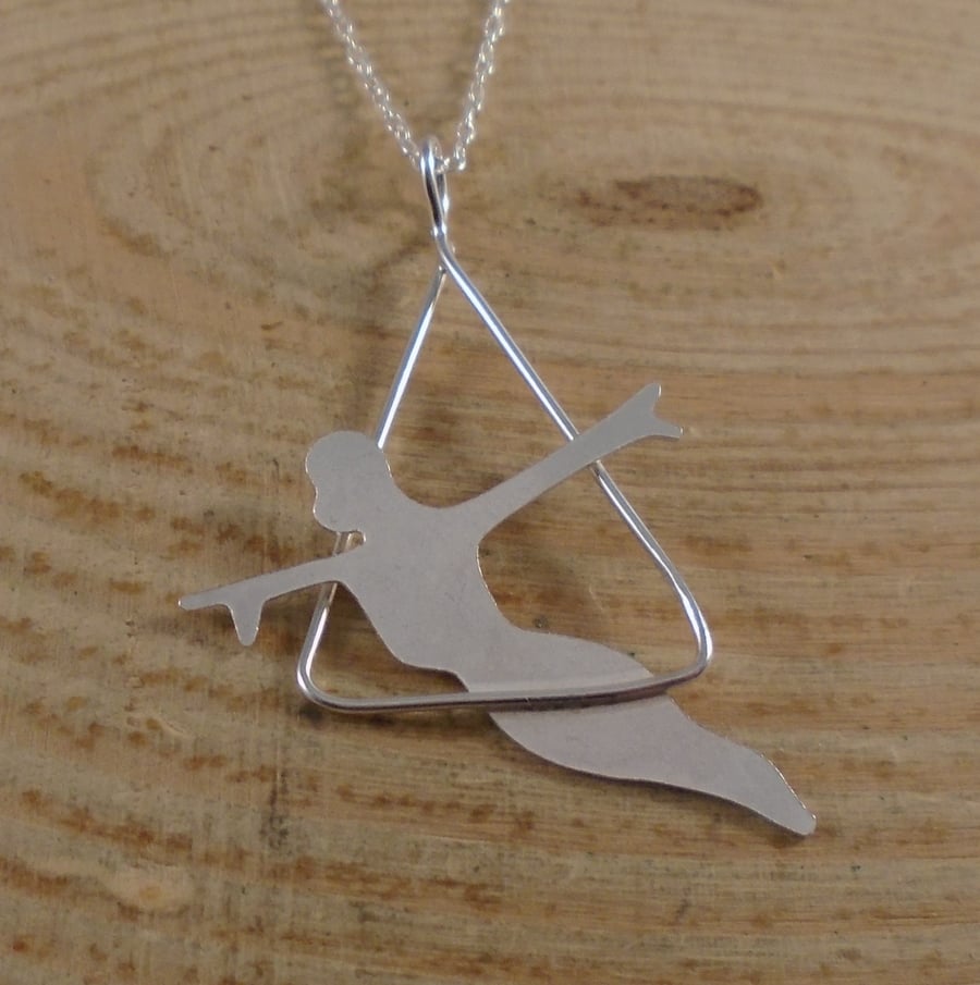 Sterling Silver Trapeze Artist Necklace