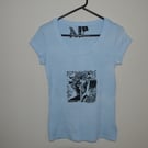 Roman fresco on blue