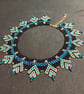 Blue Lagoon Seed bead and Crystal Choker, handmade necklace - Image 9