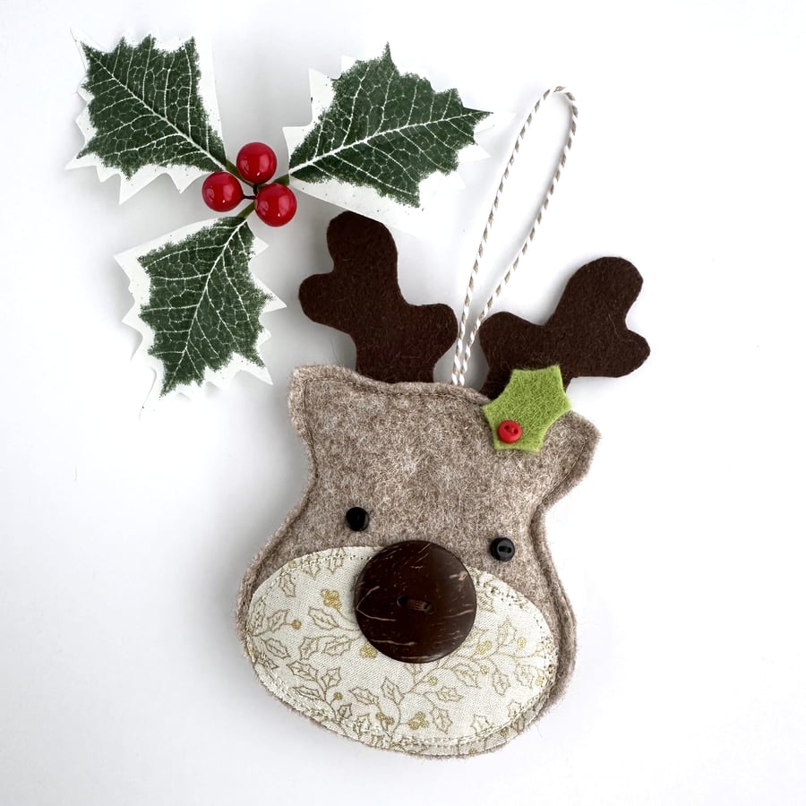 Reindeer Christmas Decoration, Hanging Decoration