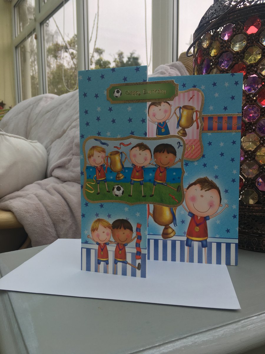Footy champions happy birthday card