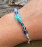 Blue Mix Beads & Sterling Silver Bracelet  - Image 7