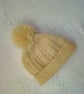 3 Piece Cabled Hat Set for Babies from Premature to 6 Months, Prem Baby Sizes - Image 4