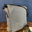 Messenger Bag Recycled Grey Suit Jacket 