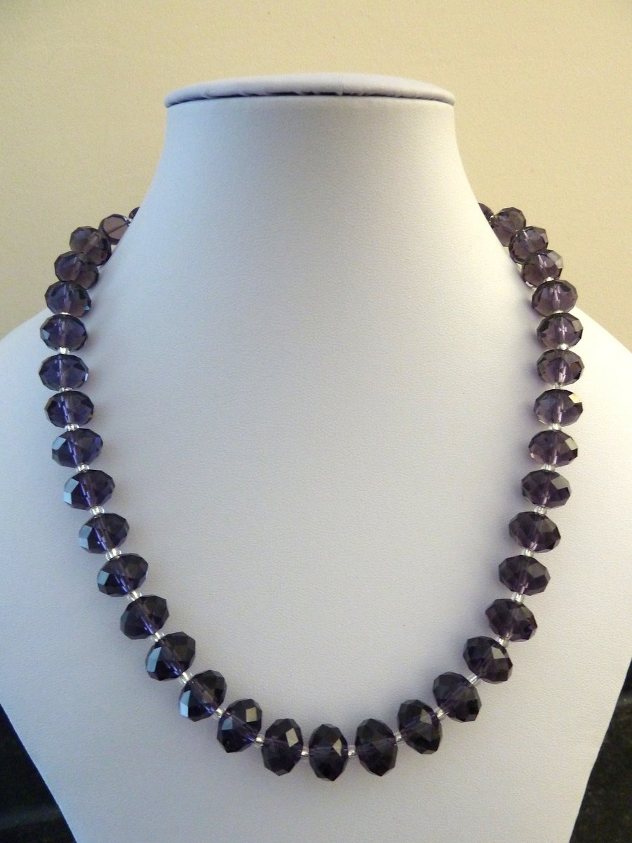 purple sparkle necklace