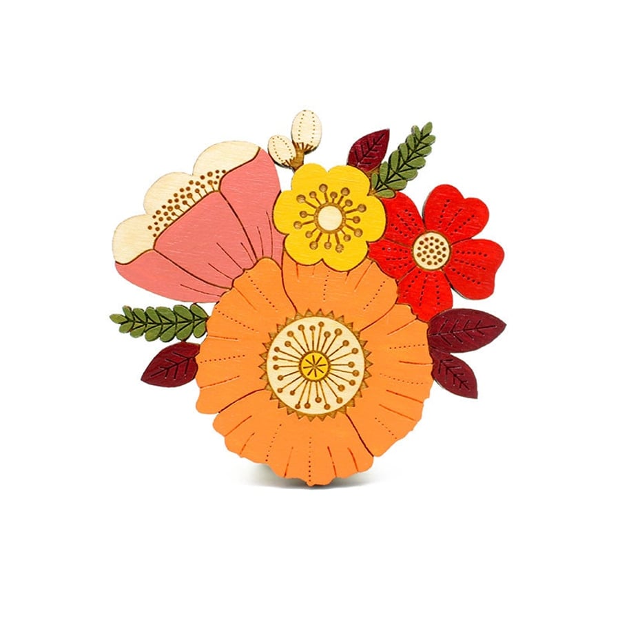 Autumn Posy Brooch