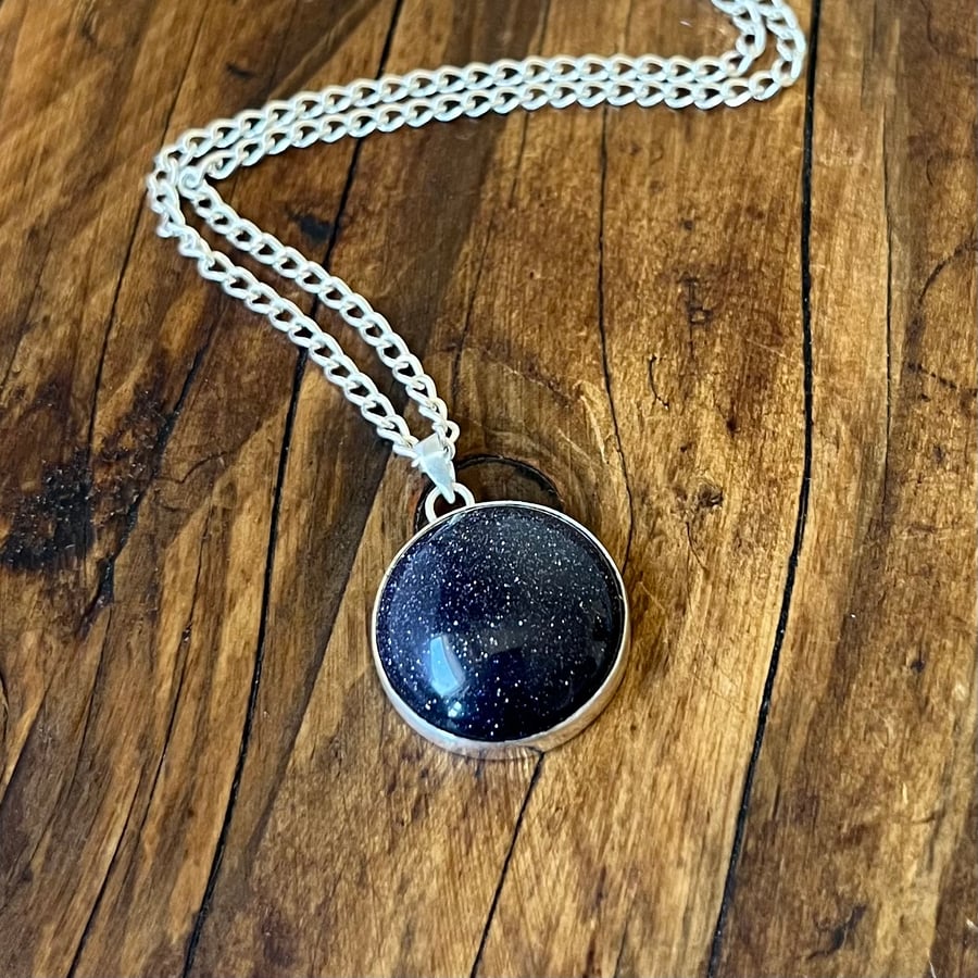 Written In The Stars Handmade Pendant & 16” curb chain