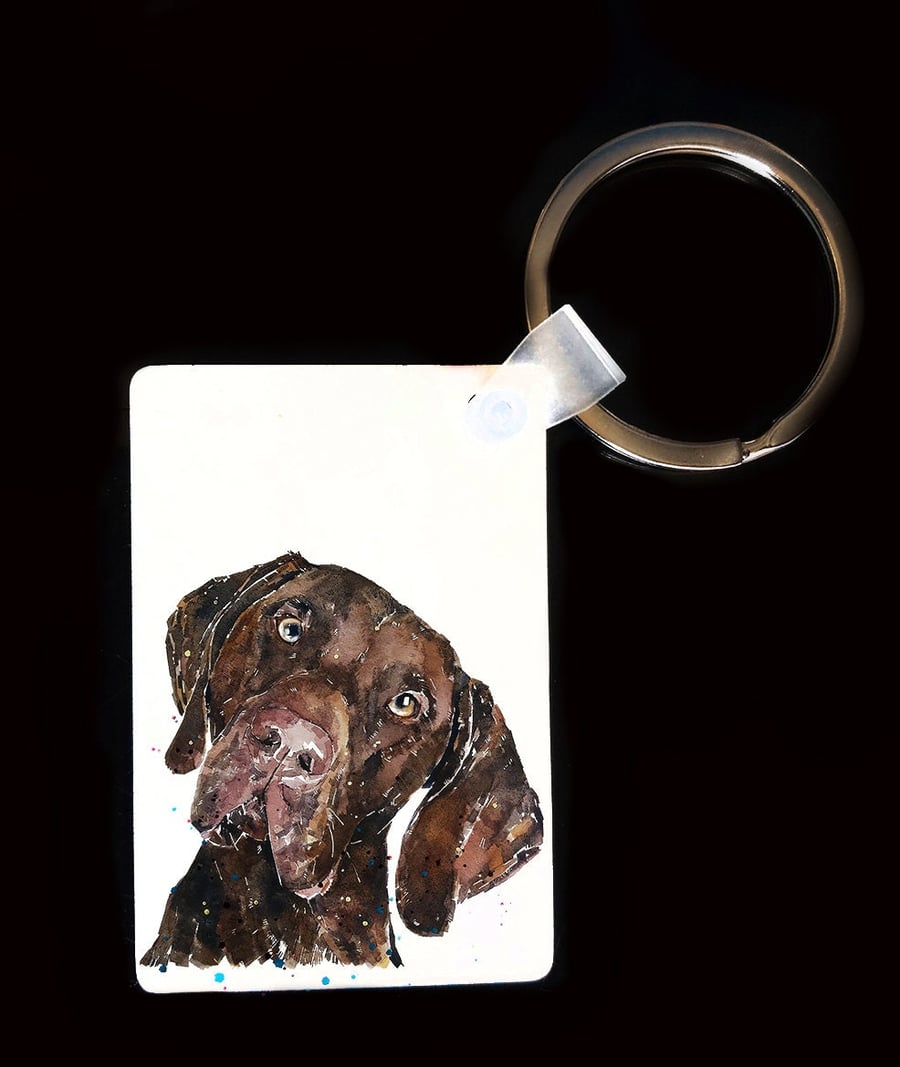 German Short Haired Pointer Keyrings (Assorted) .GSP Dog Art Keyring,GSP Dog Key