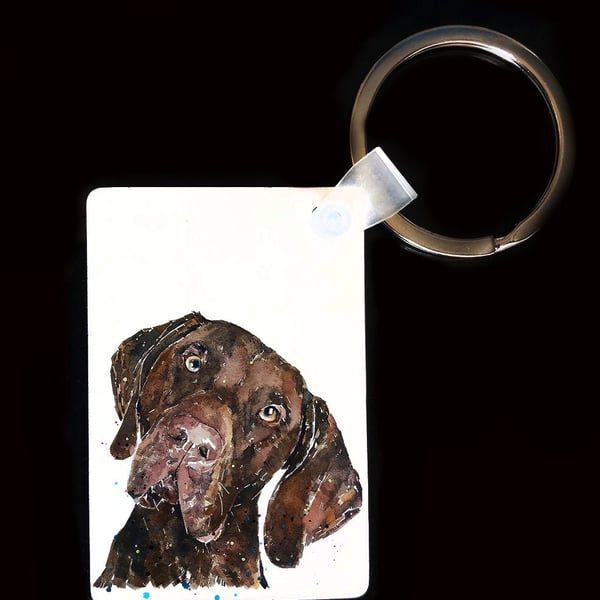 German Short Haired Pointer Keyrings (Assorted) .GSP Dog Art Keyring,GSP Dog Key