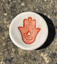 Ceramic Hamsa Hand ring dish - Image 2