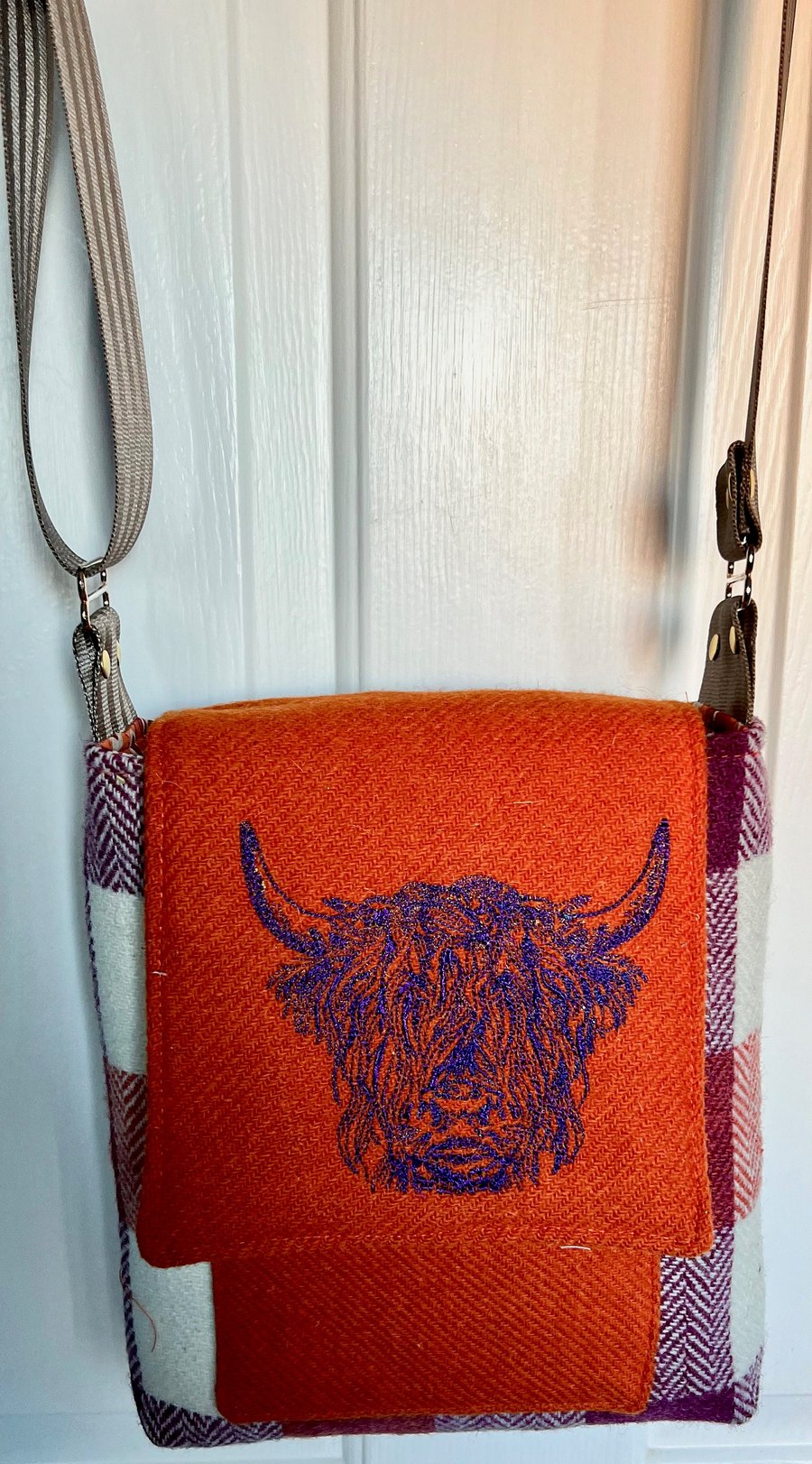 Harris Tweed and Amor Woven Wool Craggan Crossbody Bag