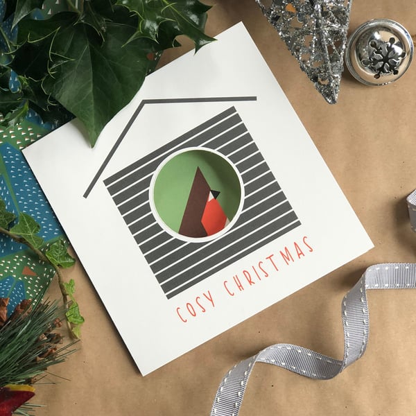 Cosy Christmas Robin Card