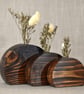 Wooden Vase Set of 3, Dried Flower Vase, Upcycled Wood Decor, Dark Oak Wood - Image 2
