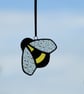 Stained Glass Yellow & Black Medium Bumble Bee Suncatcher - Image 3