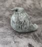 Little Bird Sculpture, Grey Green Baby Fledgling Ornament - Image 4