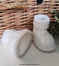 Designer Merino Wool Baby Booties 0-3 months size  - Image 3