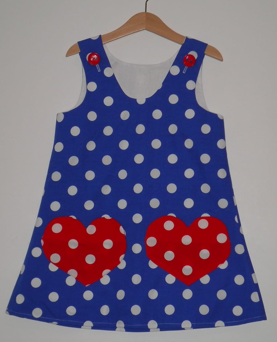 SALE! ONLY 1 LEFT AGE 6-7 years. POLKA DOT PARTY DRESS.