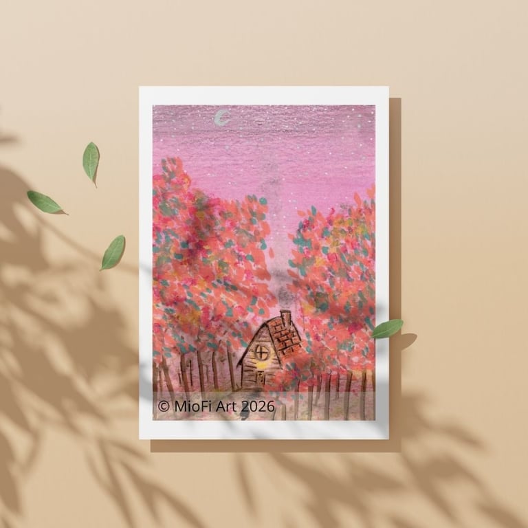 Shelter, Mixed-Media Print