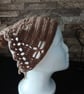 Crochet Dragonfly Bandana - Beige