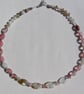 Watermelon Tourmaline Gemstone Chunky Beaded Necklace "Cherry Dayz" - Image 7
