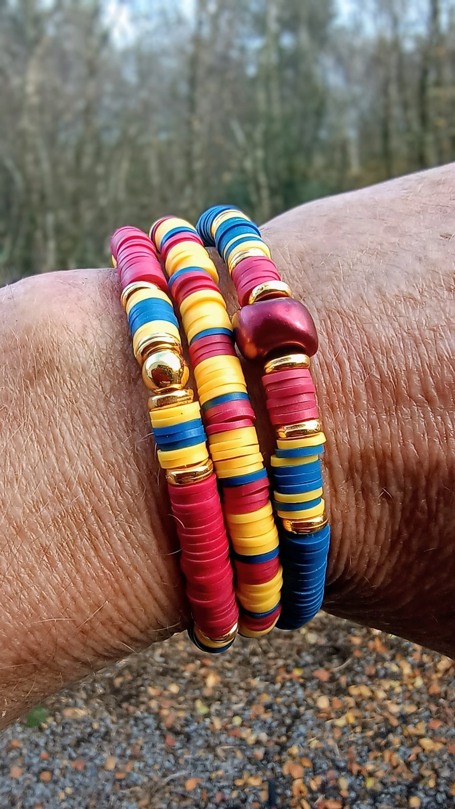 "Ancient Egypt" - Set of 3 beaded bracelets