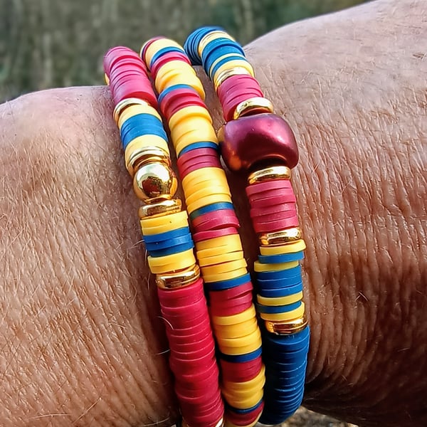 "Ancient Egypt" - Set of 3 beaded bracelets