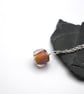 lampwork glass dark topaz pendant necklace - Image 2
