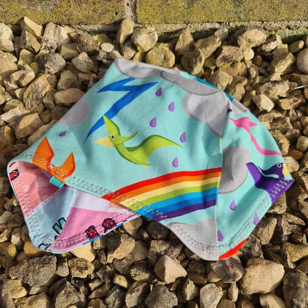 Reversable Bike Helmet Hat Child - Pterydactyls & Numbers