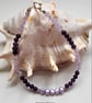 Designer Amethyst & Freshwater Culture Pearl Bracelet 9" inches Large Size - Image 6