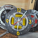 Handmade Clutch Plate Wall Clock - Recycled Automotive Clock - Mechanic Gift - G
