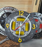 Handmade Clutch Plate Wall Clock - Recycled Automotive Clock - Mechanic Gift - G