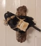 The robber crow handmade soft sculpture hanging textile art - Image 3