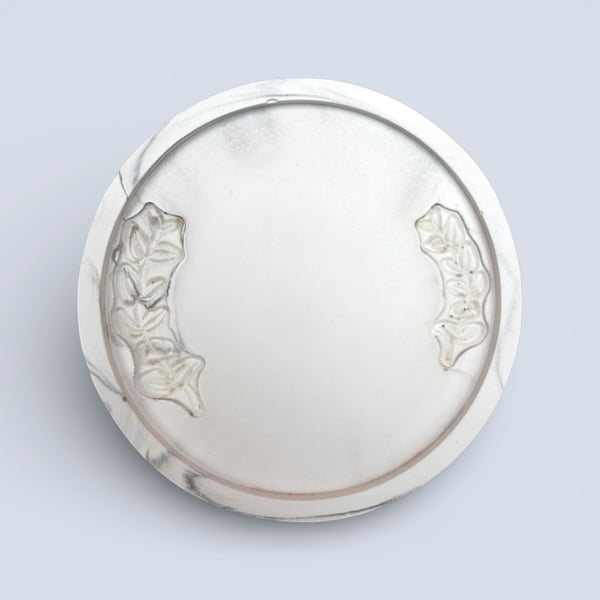 Marbled Decorative Tray and Trinket Dish Various Styles with Leaf Imprints