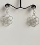 Sterling Silver Flower Chainmaille Earrings - Image 1