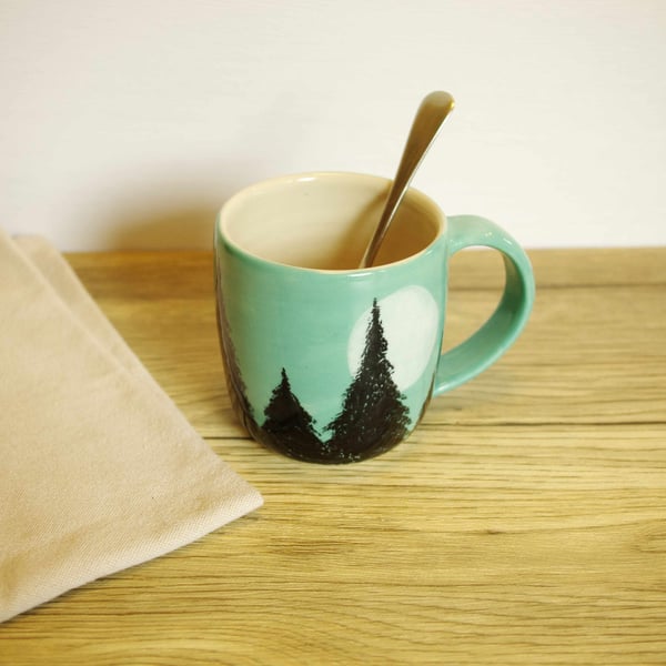 Medium Mug - Black Forest and Moon