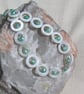 SALE - WhiteMother of Pearl Shell & Aqua Pearl Beaded Necklace & Bracelet Set - Image 4