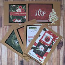 Set of rustic style Christmas cards