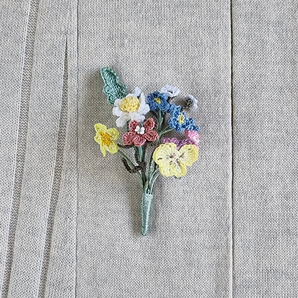 wild flower brooch