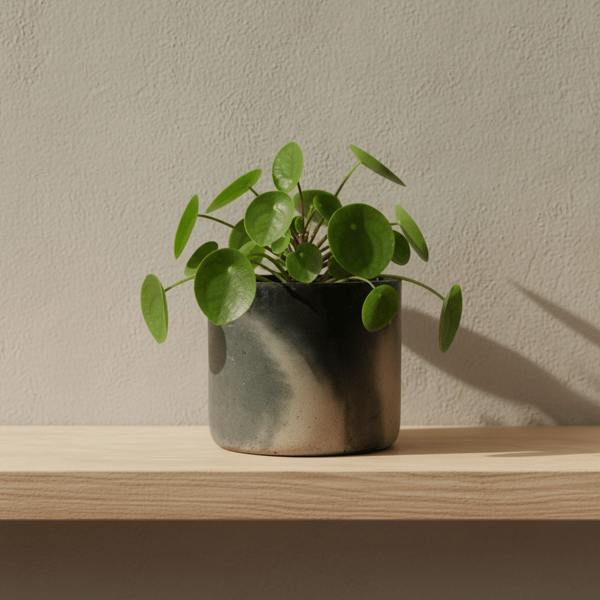 Large Grey and Black Moon Surface Concrete Plant Pot (lpp4)