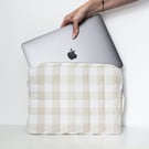 The ALMA Quilted Laptop Sleeve, Made To Order, Padded Macbook Pro Case 13"