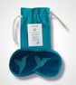 Teal Hummingbirds Velvet Lavender Infused Eye Mask - Image 5