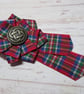 Royal Stewart Tartan & Celtic Button Ribbon Ruffle Brooch  - Image 4