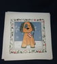 Quirky , illustrated, cute dogs with antlers handmade set of 5 christ cards  - Image 3