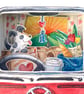 3D Campervan Craft Kit - Make It Yourself pop-up scene, pre-cut papercraft kit