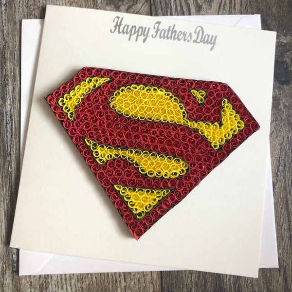 Father’s Day Super man quilled card