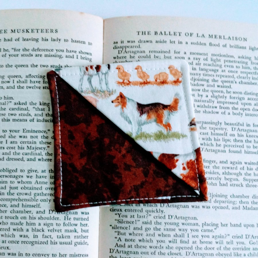 Bookmark, Corner bookmark, dog, pocket money gift, book lover, animal lover r