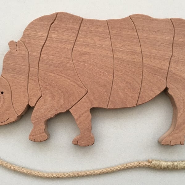 Rhinoceros Trivet in either Sapele or Tulipwood