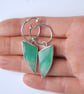 Chrysoprase hoop earrings - Image 2