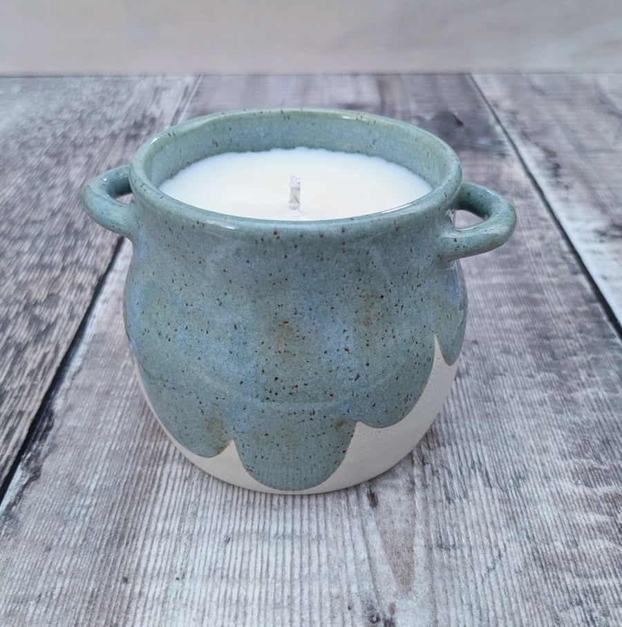 Perfectly Imperfect Soy wax ceramic candle pot